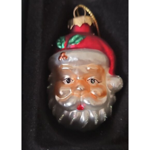 (8) Mikasa Holiday Hand Painted Blown Glass Christmas Ornaments In Green Crate - Picture 10 of 10